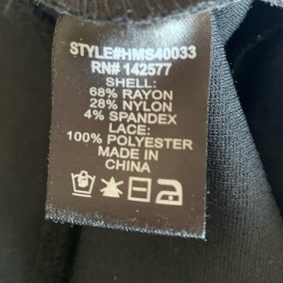 HAUTE MONDE LACE DETAIL BLACK MIDI PENCIL SKIRT SIZE M - Picture 5 of 5